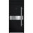 Front Exterior Prehung Steel Door / Deux 6072 Black Enamel / Entry Metal Modern Painted W36" x H80" Left hand Inswing Black