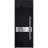 Front Exterior Prehung Steel Door / Deux 6072 Black Enamel / Transom Window Sidelite / Entry Metal Modern Painted W36" x H80+16" Left hand Inswing Black