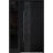 Front Exterior Prehung Steel Door / Deux 6078 Black Enamel / Sidelight Exterior Window Sidelite / Entry Metal Modern Painted W36+12" x H80" Right hand Inswing Black