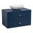 Modern Wall-Mount Bathroom Vanity with Washbasin | Dune Blue Matte Collection | Non-Toxic Fire-Resistant MDF Blue Matte