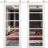 Sturdy Double Barn Door | Quadro 4522 Matte Black with Clear Glass | Silver 13FT Rail Hangers Heavy Set | Solid Panel Interior Doors White