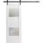 Modern Barn Door 2 Lites / Sete 6222 / 6.6FT Rail Track Heavy Hardware Set / Solid Panel Interior Doors-18" x 80" White