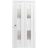 Sliding Closet Bi-fold Doors | Sete 6222 White Silk | Sturdy Tracks Moldings Trims Hardware Set | Wood Solid Bedroom Wardrobe Doors White