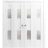 Sliding Closet Double Bi-fold Doors | Sete 6222 White Silk | Sturdy Tracks Moldings Trims Hardware Set | Wood Solid Bedroom Wardrobe Doors  White