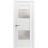 Solid French Door Opaque Glass 2 Lites / Sete 6222 White Silk / Single Regular Panel Frame Handle / Bathroom Bedroom Modern Doors -18" x 80" White