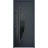 Front Exterior Prehung Steel Door / Deux 6501 Anthracite / Stainless Inserts Single Modern Painted Antracite