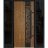 Front Exterior Prehung Steel Door / Deux 6678 Natural Oak / 2 Sidelight Exterior Windows Sidelites/ Entry Metal Modern Painted W12+36+12" x H80" Left hand Inswing Oak