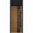 Front Exterior Prehung Steel Door / Deux 6678 Natural Oak / Transom Window Sidelite / Entry Metal Modern Painted W36" x H80+16" Left hand Inswing Oak