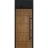 Front Exterior Prehung Steel Door / Deux 6683 Natural Oak / Transom Window Sidelite / Entry Metal Modern Painted W36" x H80+16" Left hand Inswing Oak