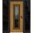 Front Exterior Prehung Steel Door / Ballucio 6044 Gray Graphite / 2 Side Exterior Windows / Stainless Inserts Single Modern Painted-W12+36+12" x H80"-Left-hand Inswing Oak
