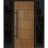 Front Exterior Prehung Steel Door / Deux 6683 Natural Oak / 2 Sidelight Exterior Windows Sidelites/ Entry Metal Modern Painted W12+36+12" x H80" Right hand Inswing Oak