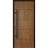 Front Exterior Prehung Steel Door / Deux 6683 Natural Oak / Entry Metal Modern Painted W36" x H80" Right hand Inswing Oak