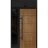 Front Exterior Prehung Steel Door / Deux 6683 Natural Oak / Sidelight and Transom Window Sidelite / Entry Metal Modern Painted W36+16" x H80+16" Right hand Inswing Oak