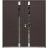 Front Exterior Prehung Aluminum Double Doors / Cynex 6777 Brown / Steel Metal Modern Painted W72"xH80" Right-hand Inswing  Brown