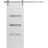 Modern Barn Door 2 Lites / Sete 6900 / 6.6FT Rail Track Heavy Hardware Set / Solid Panel Interior Doors-18" x 80" White