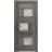 Solid French Door Frosted Glass | Sete 6933 Nordic White | Single Regular Panel Frame Trims Handle | Bathroom Bedroom Sturdy Doors -18" x 80" Nebraska Grey