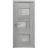 Solid French Door Frosted Glass | Sete 6933 Nordic White | Single Regular Panel Frame Trims Handle | Bathroom Bedroom Sturdy Doors -18" x 80" Light Grey Oak