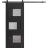 Sturdy Barn Door Frosted Glass | Sete 6933 Nordic White | 6.6FT Rail Hangers Heavy Hardware Set | Solid Panel Interior Doors-18" x 80" Black Matte