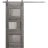 Sturdy Barn Door Frosted Glass | Sete 6933 Nordic White | 6.6FT Rail Hangers Heavy Hardware Set | Solid Panel Interior Doors-18" x 80" Nebraska Grey