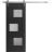 Sturdy Barn Door Frosted Glass | Sete 6933 Nordic White | 6.6FT Rail Hangers Heavy Hardware Set | Solid Panel Interior Doors-18" x 80" Black Matte
