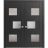 Solid French Double Doors Frosted Glass | Sete 6933 Nordic White | Wood Solid Panel Frame Trims | Closet Bedroom Sturdy Doors -36" x 80" (2* 18x80) Black Matte