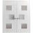 Solid French Double Doors Frosted Glass | Sete 6933 Nordic White | Wood Solid Panel Frame Trims | Closet Bedroom Sturdy Doors -36" x 80" (2* 18x80) White