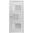 Solid French Door Frosted Glass | Sete 6933 Nordic White | Single Regular Panel Frame Trims Handle | Bathroom Bedroom Sturdy Doors -18" x 80" White