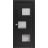 Solid French Door Frosted Glass | Sete 6933 Nordic White | Single Regular Panel Frame Trims Handle | Bathroom Bedroom Sturdy Doors -18" x 80" Black Matte