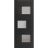 Slab Barn Door Panel Frosted Glass | Sete 6933 Nebraska Grey | Sturdy Finished Doors | Pocket Closet Sliding-18" x 80" Black Matte