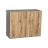 30" x 24" x 24" Refrigerator Wall Cabinet-Double Door-with Natural Teak door Natural Teak