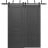 Sliding Closet Barn Bypass Doors 36 x 80 inches / Mela 7001 Painted Black / Modern 6.6FT Rails Hardware Set / Wood Solid Bedroom Wardrobe Doors Painted Black