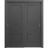 Sliding Closet Bypass Doors 36 x 80 inches / Mela 7001 Painted Grey / Rails Hardware Set / Wood Solid Bedroom Wardrobe Doors Painted Black