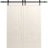 Modern Double Barn Door 36" x 80" inches / Mela 7001 Painted Creamy / 13FT Rail Track Set / Solid Panel Interior Doors Painted Creamy