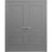 Interior Solid French Double Doors 36 x 80 inches / Mela 7001 Painted Grey / Wood Interior Solid Panel Frame / Closet Bedroom Modern Doors Painted Grey
