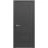 Interior Solid French Door 30" x 80" inches / Mela 7001 Painted Grey / Single Regular Panel Frame Handle / Bathroom Bedroom Modern Doors Painted Black