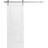 Modern Barn Door 18" x 80" inches / Mela 7001 Painted Creamy / 6.6FT Silver Rail Track Heavy Hardware Set / Solid Panel Interior Doors Painted White