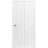 Sliding Closet Bi-fold Doors | Mela 7001 White Silk | Sturdy Tracks Moldings Trims Hardware Set | Wood Solid Bedroom Wardrobe Doors  Painted White