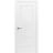 Interior Solid French Door 30" x 80" inches / Mela 7001 Painted Grey / Single Regular Panel Frame Handle / Bathroom Bedroom Modern Doors Painted White