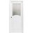Sliding Pocket Door 18 x 80 inches with Opaque Glass / Mela 7012 Matte White / Kit Rail Hardware / Wood Interior Bedroom Modern Doors Painted White