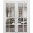 Solid French Double Clear Glass Doors 12 Lites | Felicia 3355 White Silk | Single Regural Panel Frame Trims | Bathroom Bedroom Sturdy Doors -36" x 80" (2* 18x80) White