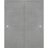 Sliding Closet Bypass Doors | Planum 0010 Matte Grey | Sturdy Rails Moldings Trims Hardware Set | Wood Solid Bedroom Wardrobe Doors Concrete