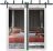 Sliding Closet Barn Bypass Doors with Hardware | Lucia 1299 Matte Black with Mirror | Sturdy 6.6ft Rails Hardware Set | Modern Wood Solid Bedroom Wardrobe Doors  White