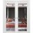 Solid French Double Doors | Lucia 1299 White Silk with Mirror | Wood Solid Panel Frame Trims | Closet Bedroom Sturdy Doors White