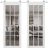 Sturdy Double Barn Door 12 lites | Felicia 3355 Matte White with Clear Glass | Silver 13FT Rail Hangers Heavy Set | Solid Panel Interior Doors White