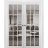 Sliding French Double Pocket Doors 12 lites | Felicia 3355 White Matte with Clear Glass | Kit Trims Rail Hardware | Solid Wood Interior Bedroom Sturdy Doors -72" x 80" (2* 36x80) White