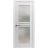Solid French Door Opaque Glass 4 Lites / Mela 7222 White Silk / Single Regular Panel Frame Handle / Bathroom Bedroom Modern Doors -32" x 84" White
