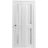 Sliding Closet Bi-fold Doors | Veregio 7288 Antracite with Frosted Glass | Sturdy Tracks Moldings Trims Hardware Set | Wood Solid Bedroom Wardrobe Doors  White