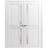 Interior Solid French Double Doors | Veregio 7588 Cognac Oak with Black Glass | Wood Solid Panel Frame Trims | Closet Bedroom Sturdy Doors  White