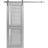 Sturdy Barn Door | Veregio 7288 White Silk with Frosted Glass | 6.6FT Silver Rail Hangers Heavy Hardware Set | Solid Panel Interior Doors Light Grey Oak