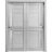Sliding Closet Bypass Doors | Veregio 7288 Antracite with Frosted Glass | Sturdy Rails Moldings Trims Hardware Set | Wood Solid Bedroom Wardrobe Doors  Light Grey Oak